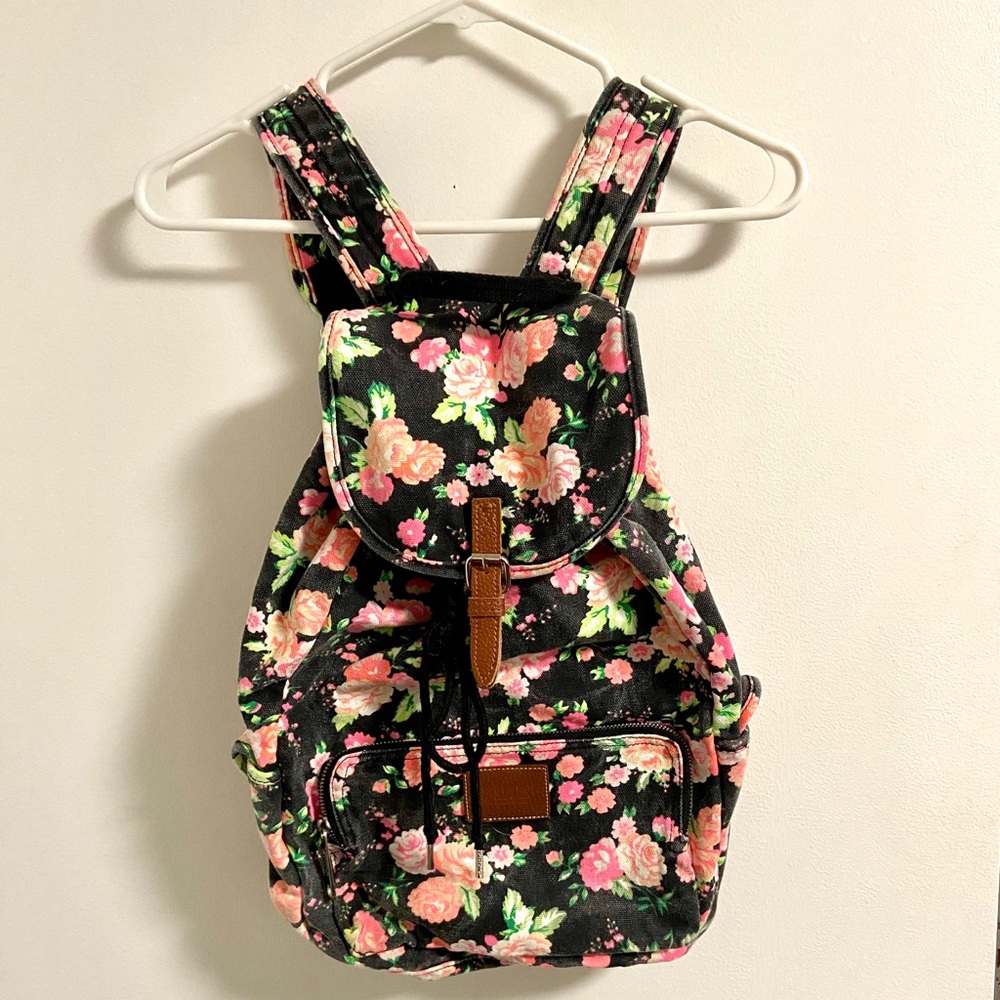 Victoria’s Secret Pink Drawstring Floral Backpack